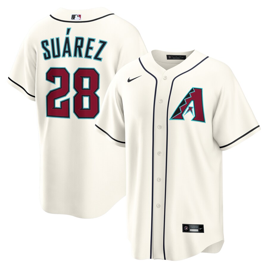 Men's Arizona Diamondbacks Eugenio Suárez Nike Cream Home Replica Jersey