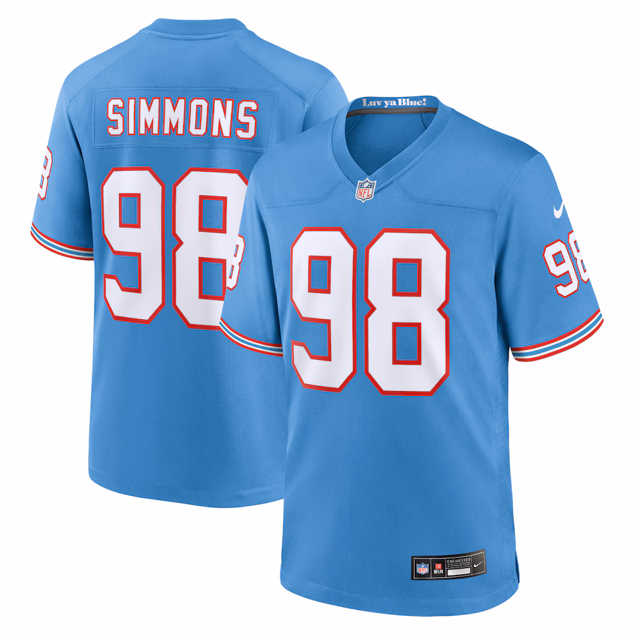Youth Tennessee Titans Jeffery Simmons Nike Light Blue Game Jersey