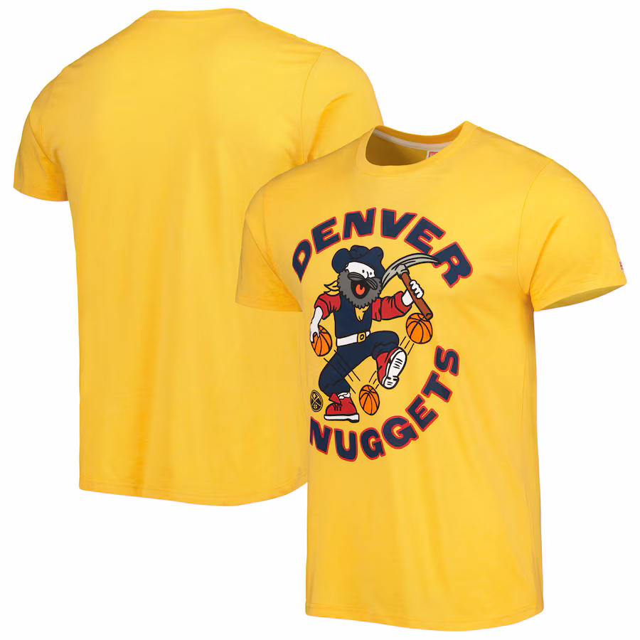Unisex Denver Nuggets Homage Gold Team Mascot Tri-Blend T-Shirt