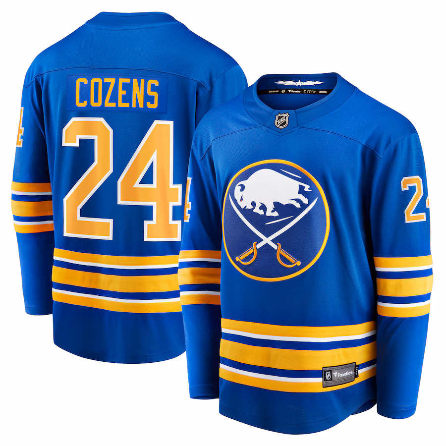 Men's Buffalo Sabres Dylan Cozens Fanatics Royal Home Breakaway Player Jersey