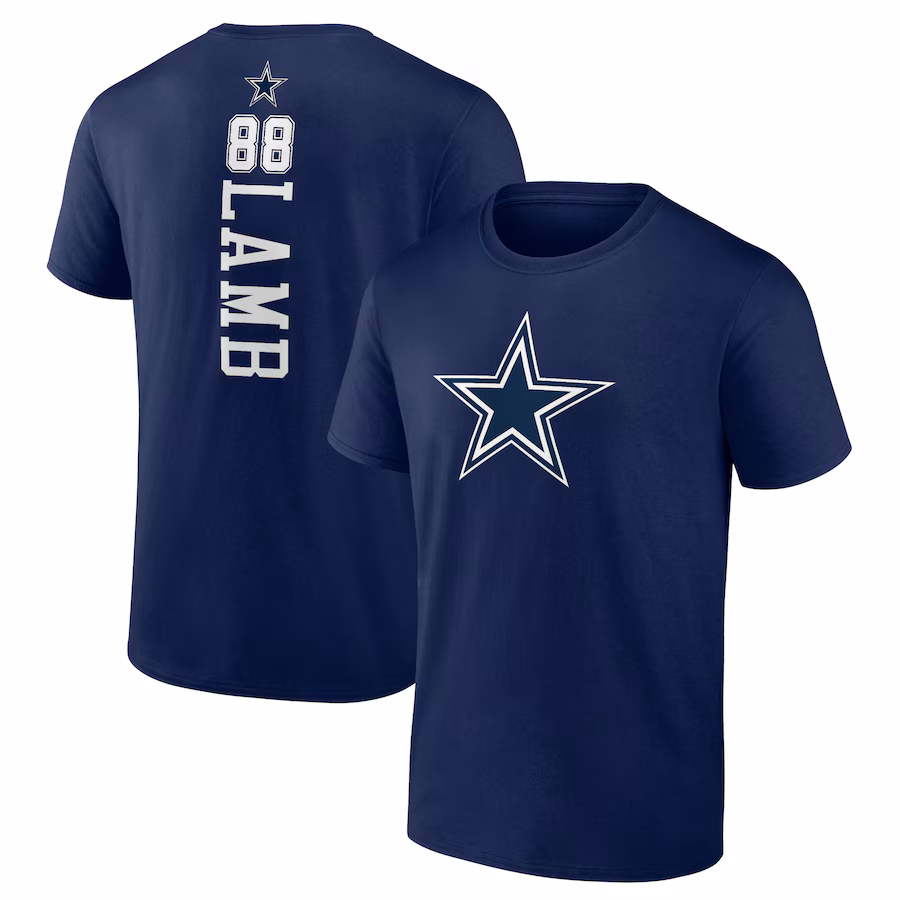 Men's Dallas Cowboys CeeDee Lamb Navy Playmaker T-Shirt