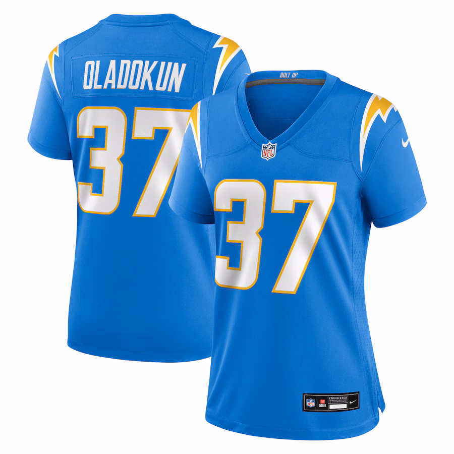 Women's Los Angeles Chargers Jordan Oladokun Nike Powder Blue Team Game Jersey