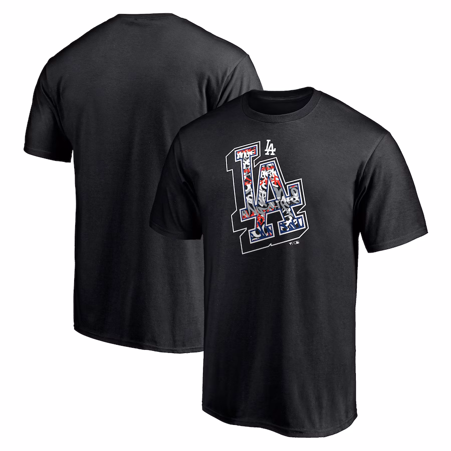 Men's Los Angeles Dodgers Black Hometown Collection Tag T-Shirt