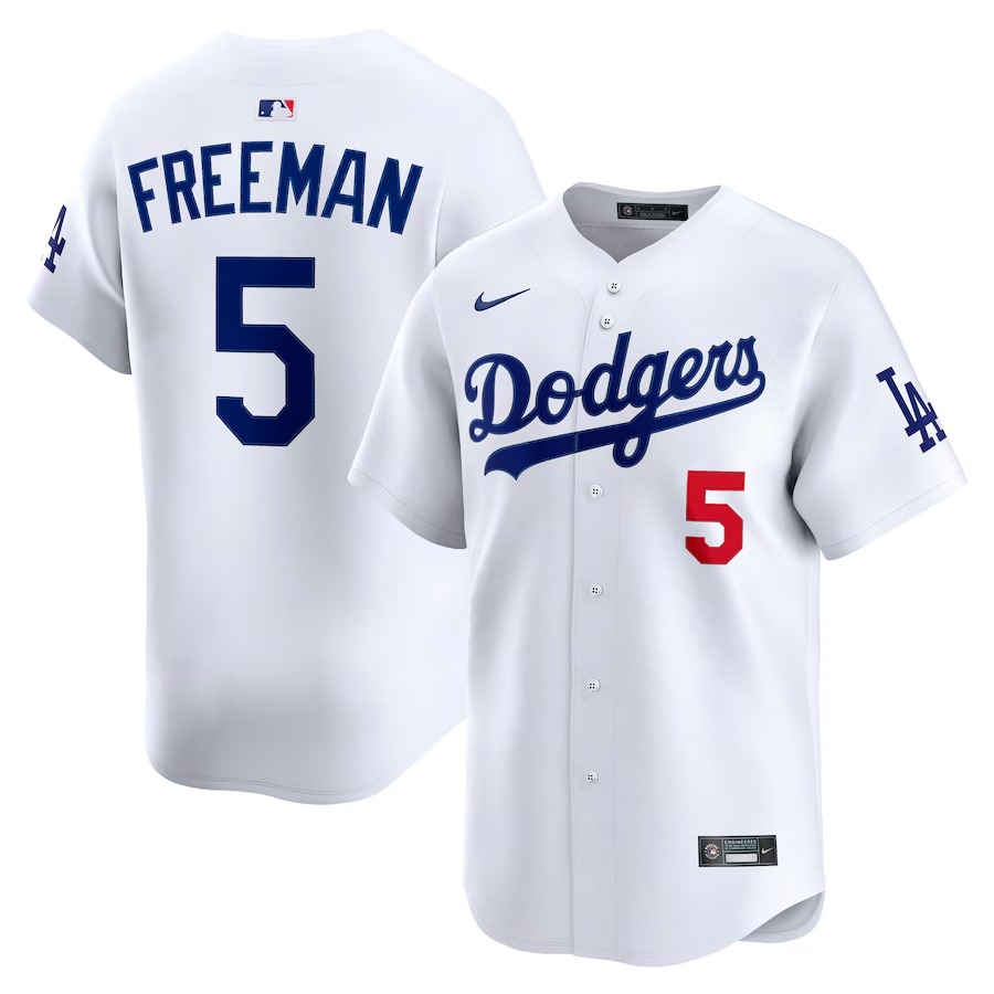 Men's Los Angeles Dodgers Freddie Freeman Nike White Alternate Limited Player Jersey
