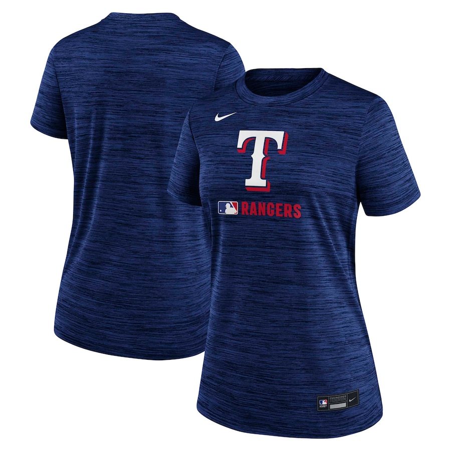 Women's Texas Rangers Nike Royal Authentic Collection Velocity Performance T-Shirt