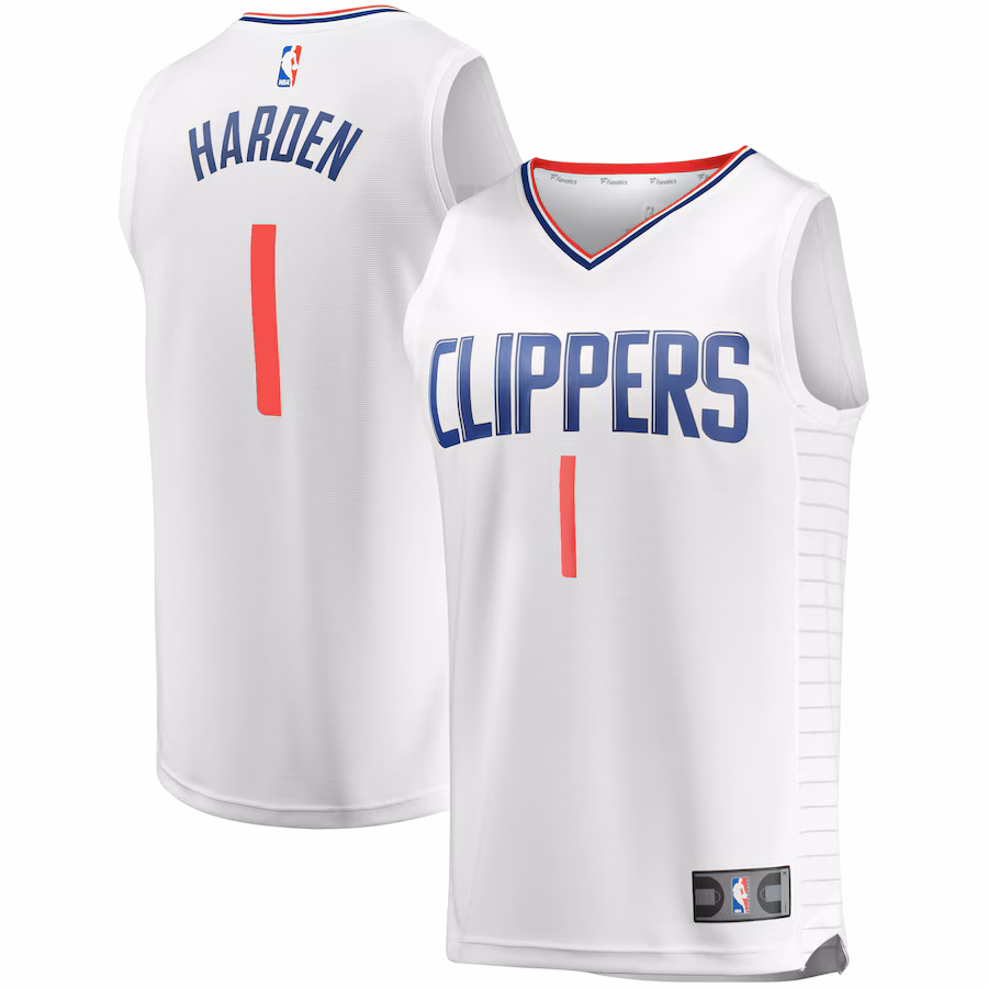 Men's LA Clippers James Harden Fanatics White Fast Break Player Jersey - Association Edition
