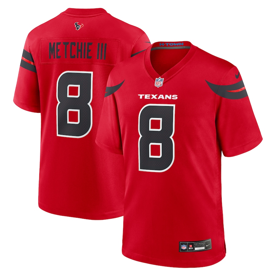 Men's Houston Texans John Metchie III Nike Red Alternate Game Jersey