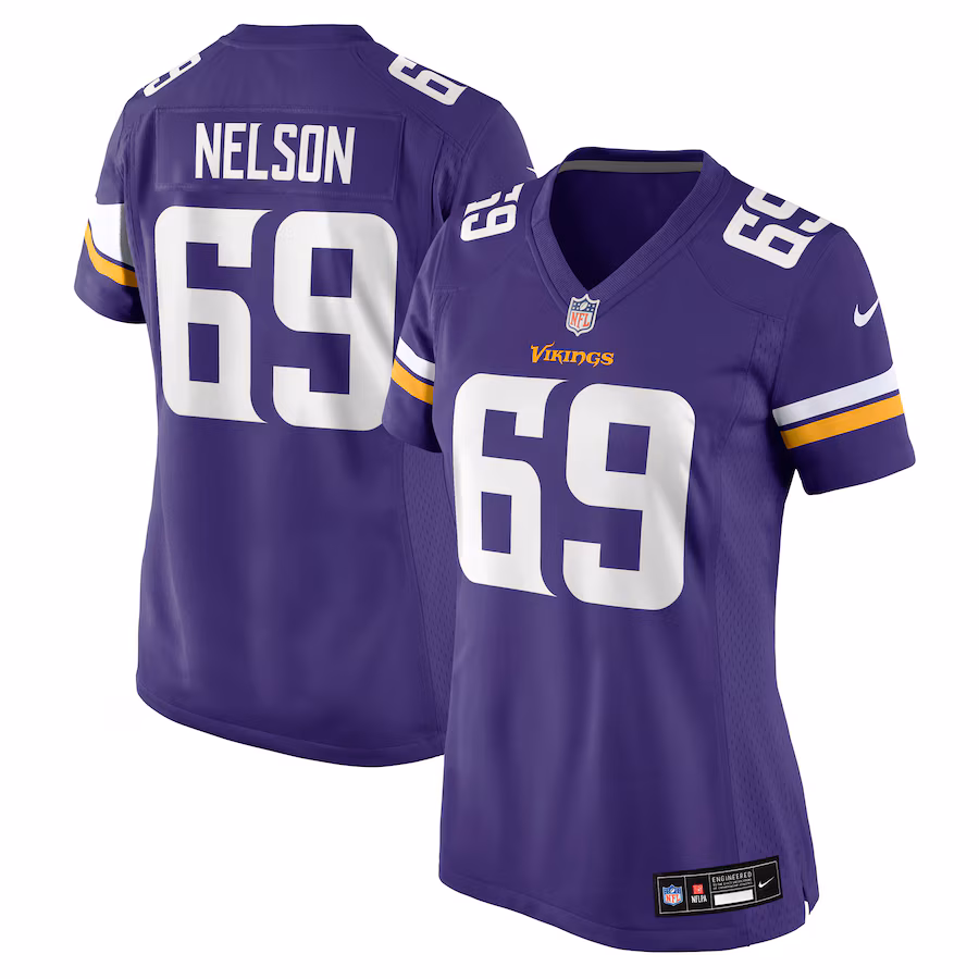 Women's Minnesota Vikings Matt Nelson Nike Purple Team Game Jersey