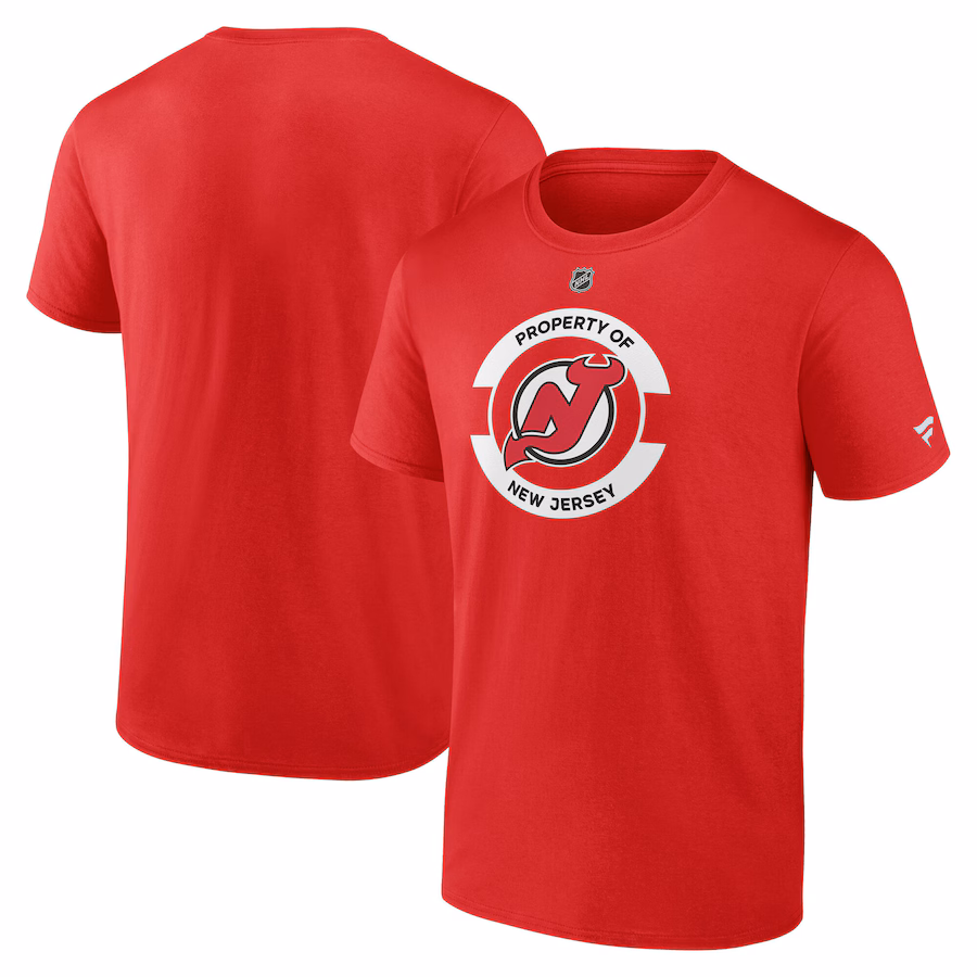 Men's New Jersey Devils Fanatics Red Authentic Pro Core Secondary T-Shirt