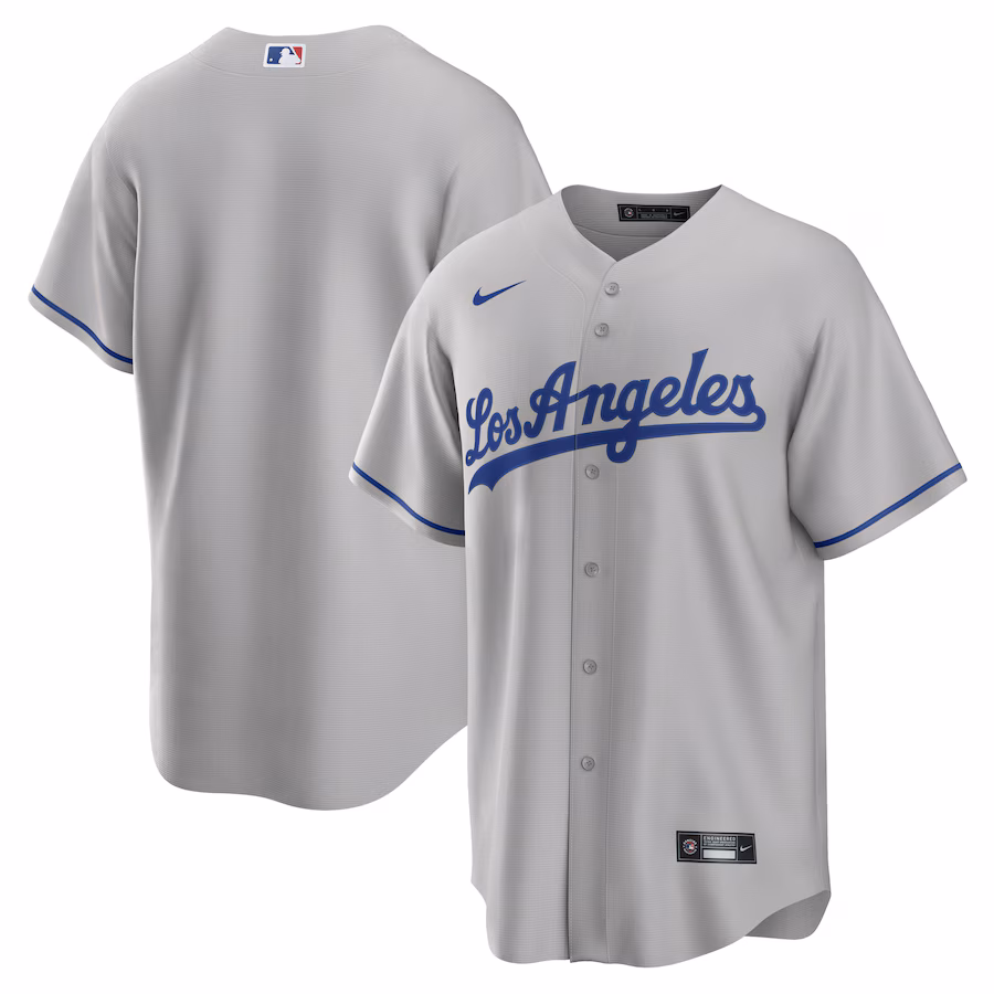 Men's Los Angeles Dodgers Nike Gray Road Replica Team Jersey