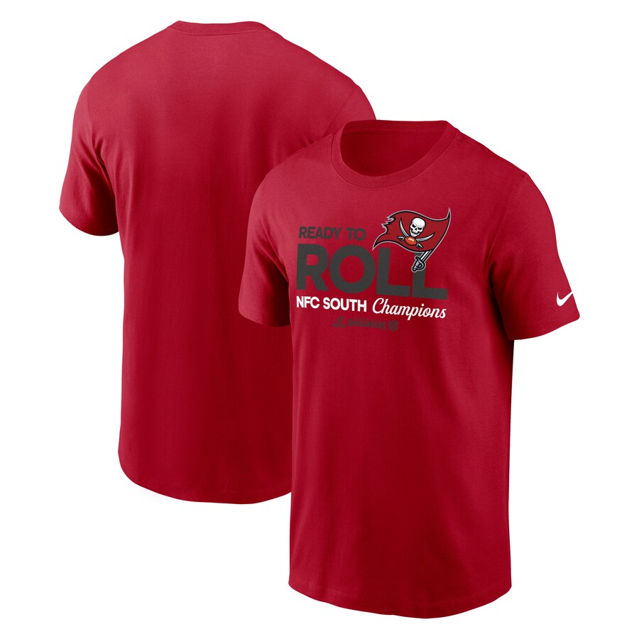 Men's Tampa Bay Buccaneers  Nike Red 2024 NFC South Division Champions Locker Room Trophy Collection T-Shirt