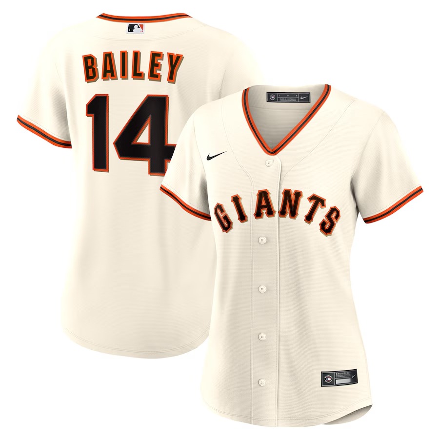 Women's San Francisco Giants Patrick Bailey Nike Cream Home Replica Jersey