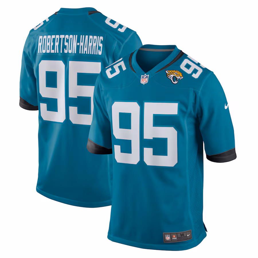 Men's Jacksonville Jaguars Roy Robertson-Harris Nike Teal Game Jersey