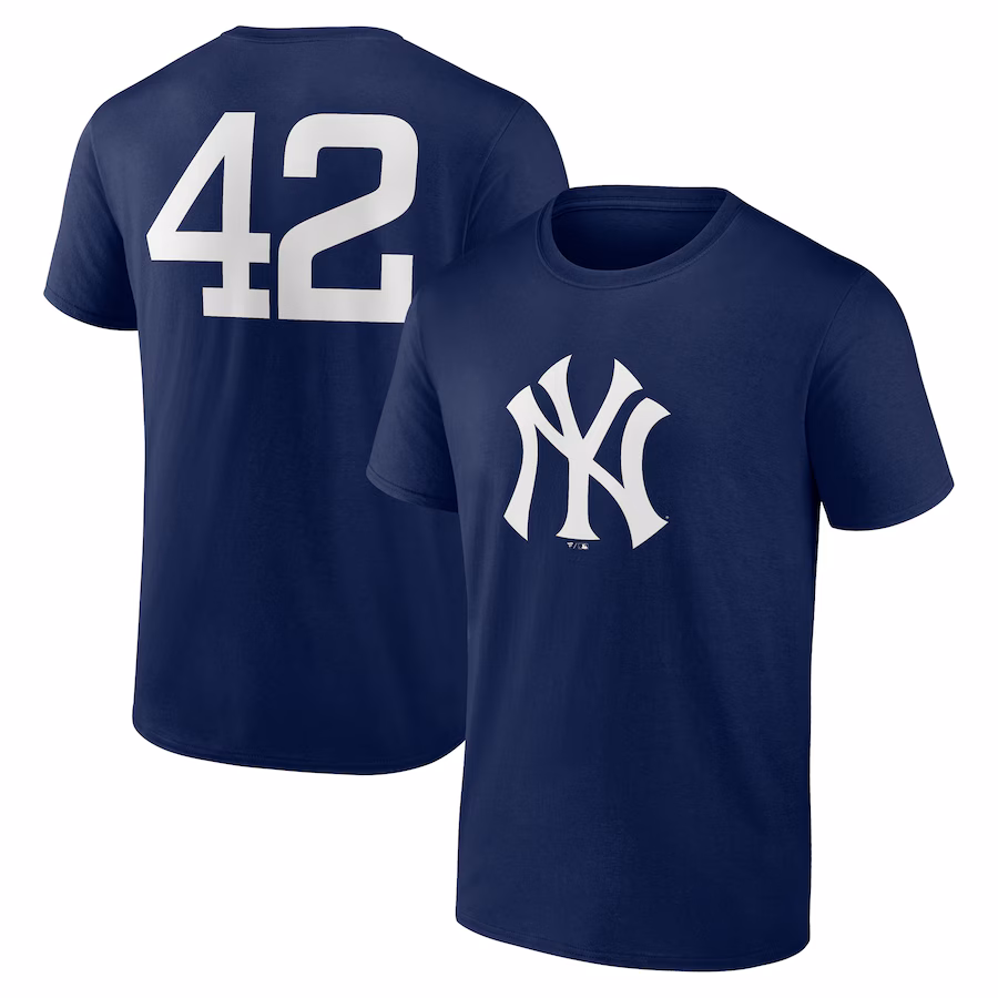 Men's New York Yankees Navy Jackie Robinson Day Name & Number T-Shirt