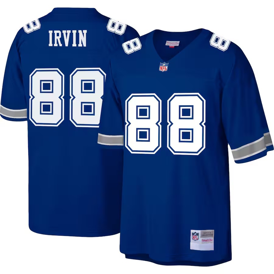 Men's Dallas Cowboys 1996 Michael Irvin Mitchell & Ness Royal Authentic Throwback Retired Player Jersey