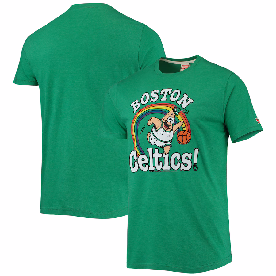 Men's Boston Celtics Homage Kelly Green NBA x Spongebob Collab Tri-Blend T-Shirt