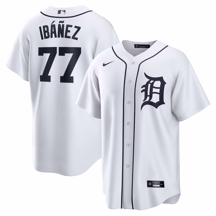 Men's Detroit Tigers Andy Ibanez Nike White Home Replica Jersey