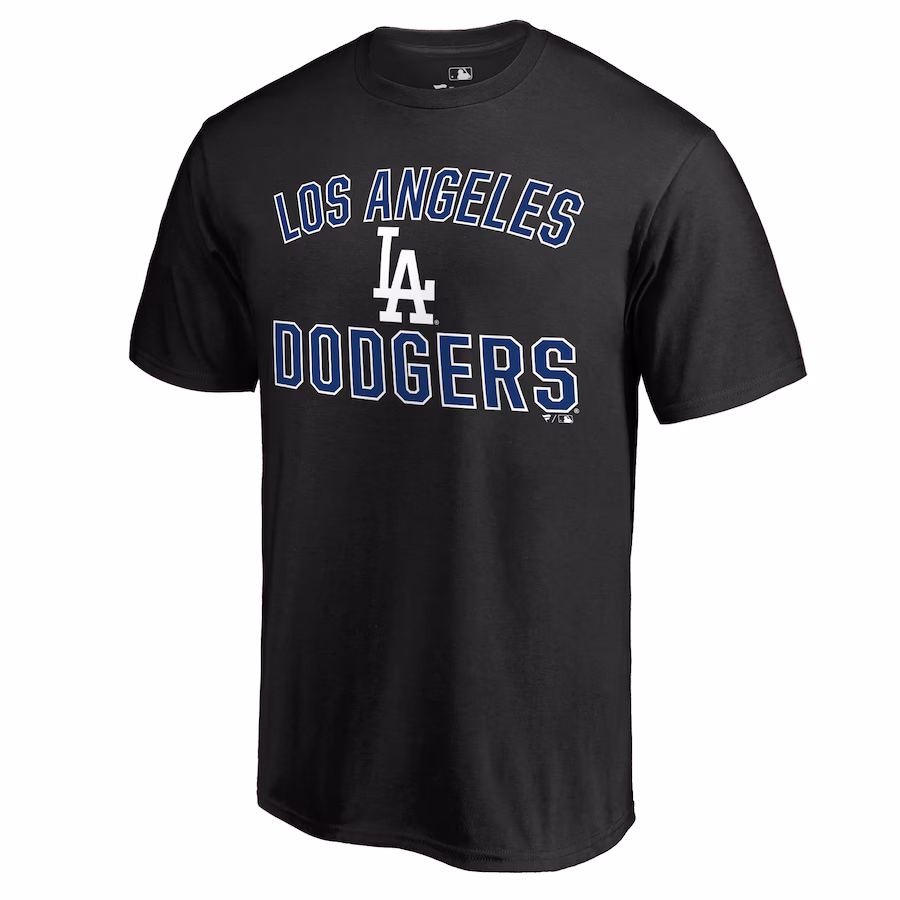 Men's Los Angeles Dodgers Black Team Victory Arch T-Shirt