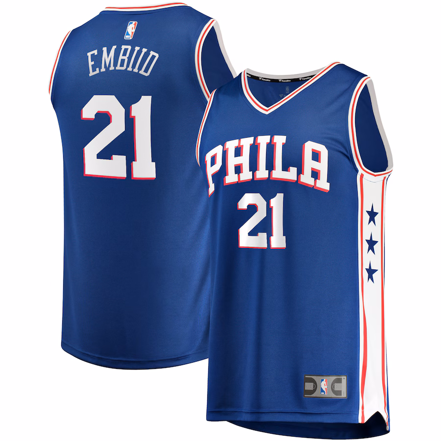 Youth Philadelphia 76ers Joel Embiid Fanatics Royal Fast Break Replica Player Jersey - Icon Edition