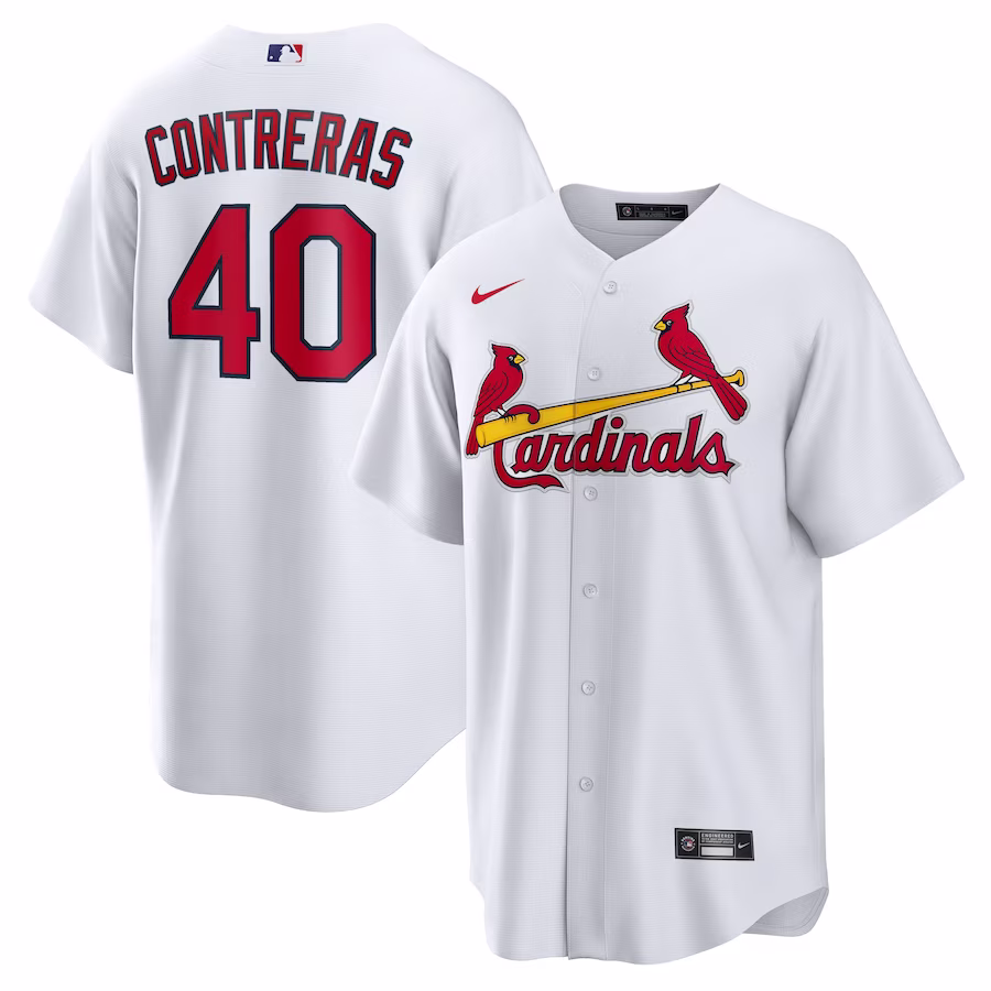 Men's St. Louis Cardinals Willson Contreras Nike White Home Official Replica Player Jersey