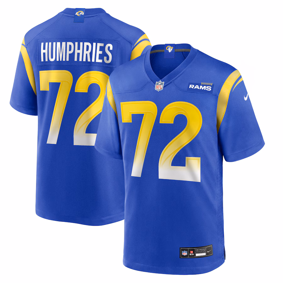 Men's Los Angeles Rams D.J. Humphries Nike Royal Team Game Jersey