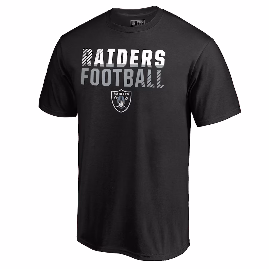 Men's Las Vegas Raiders Black Iconic Collection Fade Out T-Shirt