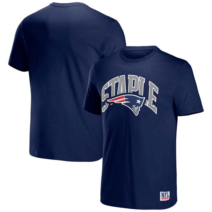 Men's New England Patriots NFL x Staple Navy Logo Lockup T-Shirt