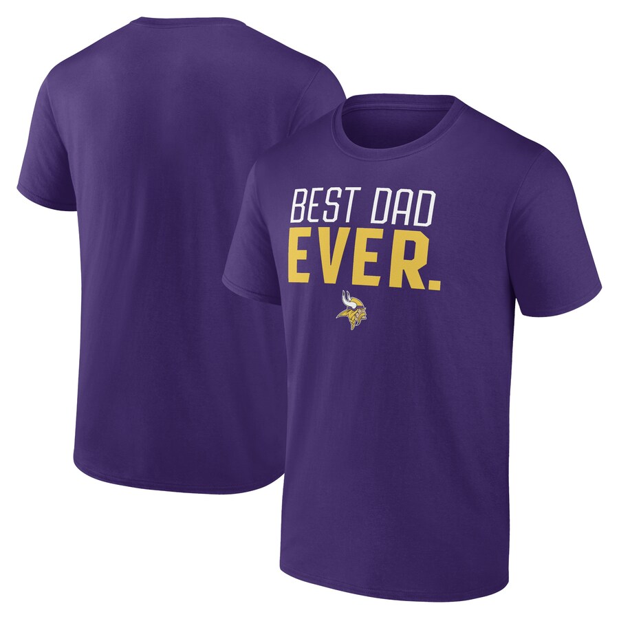 Men's Minnesota Vikings Purple Best Dad Ever Team T-Shirt