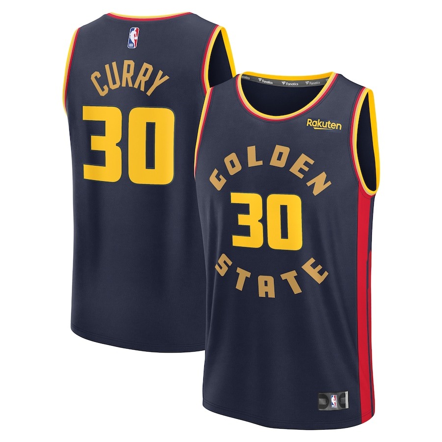 Youth Golden State Warriors Stephen Curry Fanatics Navy 2024/25 Fast Break Player Jersey - City Edition