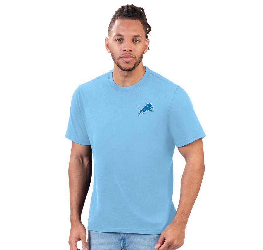 Men's Detroit Lions Margaritaville Light Blue Wastin' Away T-Shirt