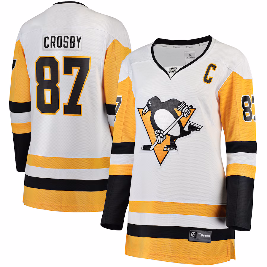 Women's Pittsburgh Penguins Sidney Crosby Fanatics White Premier Breakaway Player Jersey
