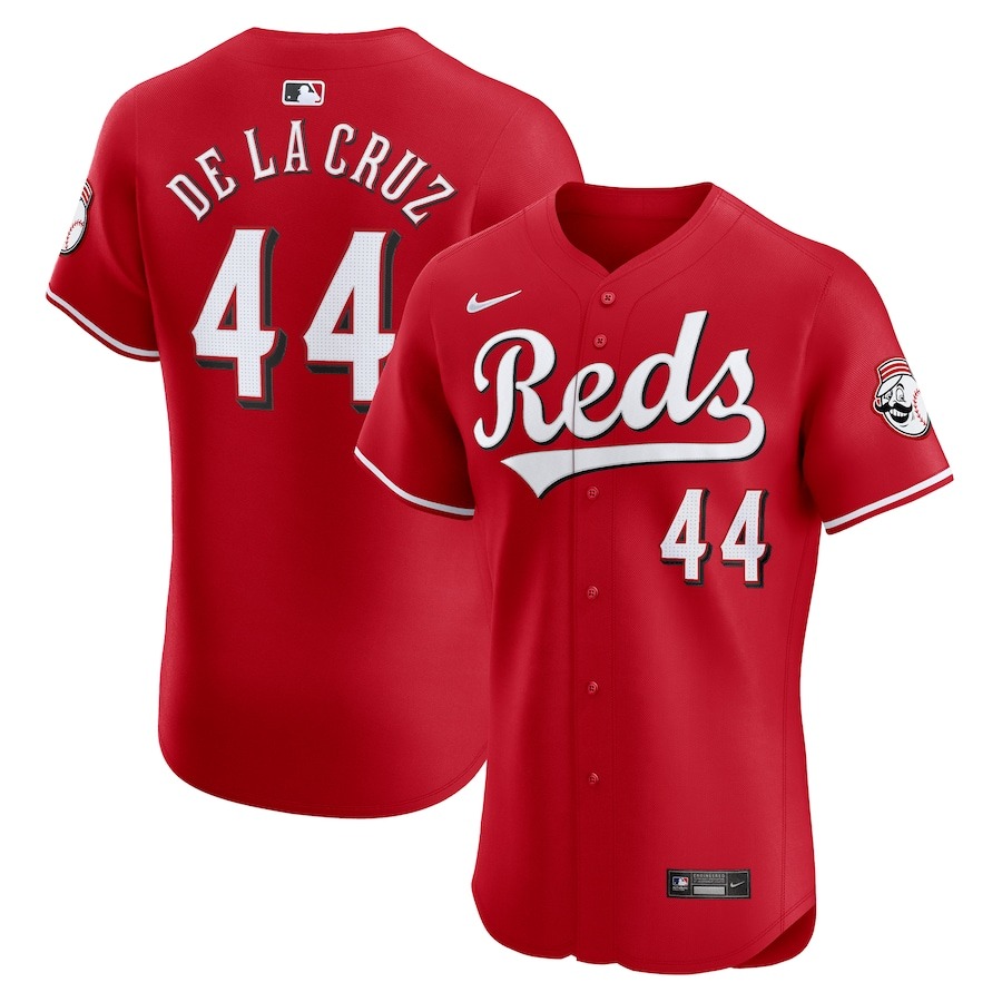 Men's Cincinnati Reds Elly De La Cruz Nike Red Alternate Elite Player Jersey