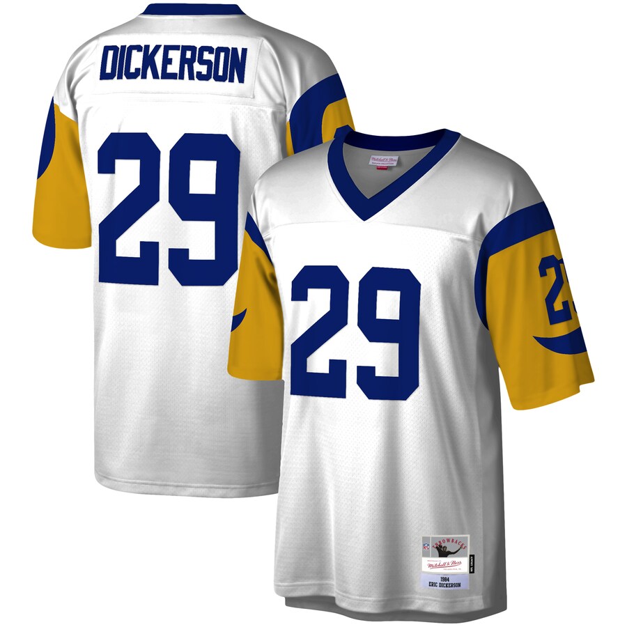 Men's Los Angeles Rams Eric Dickerson Mitchell & Ness White Legacy Replica Jersey