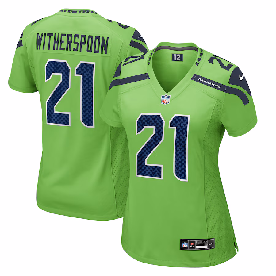 Women's Seattle Seahawks Devon Witherspoon Nike Neon Green Alternate 50th Season Game Jersey