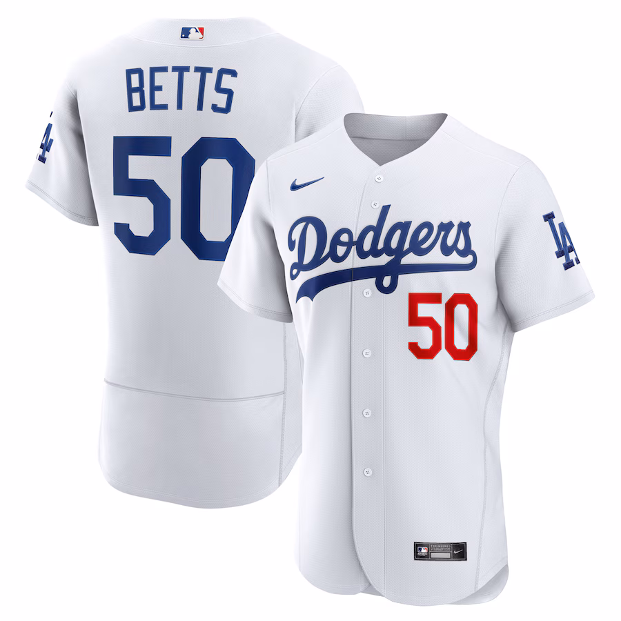 Men's Los Angeles Dodgers Mookie Betts Nike White Home Authentic Player Jersey
