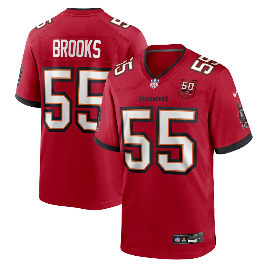 Men's Tampa Bay Buccaneers Derrick Brooks Nike Red 50th Season Team Game Jersey