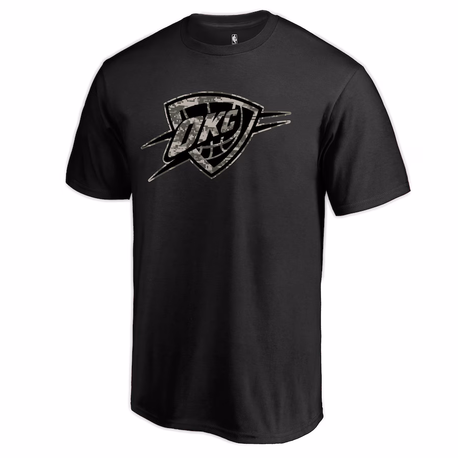 Men's Oklahoma City Thunder Black Cloak Camo T-Shirt