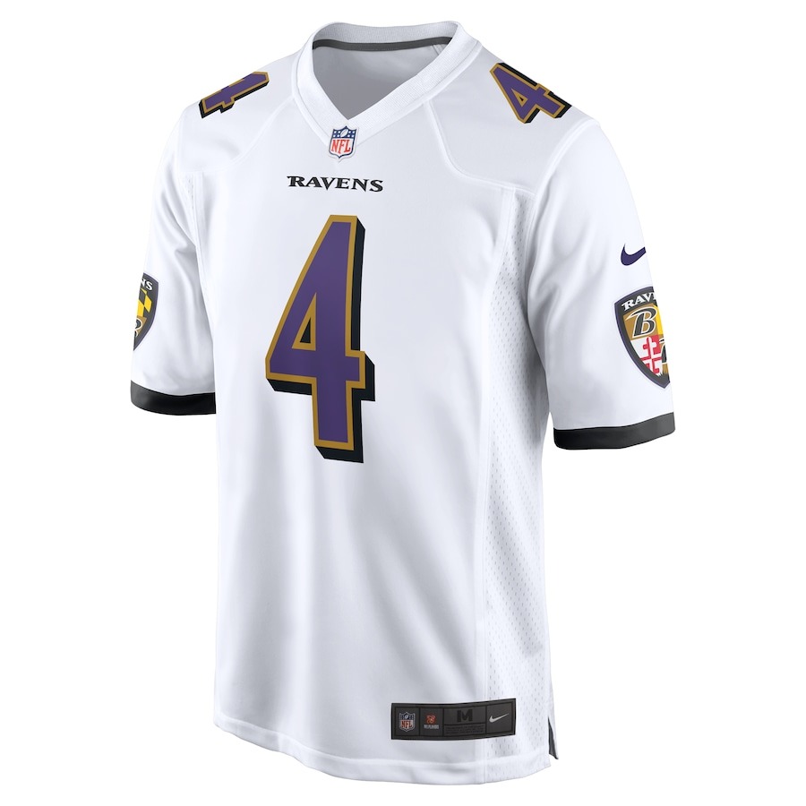 Men's Baltimore Ravens Zay Flowers Nike  White  Game Jersey