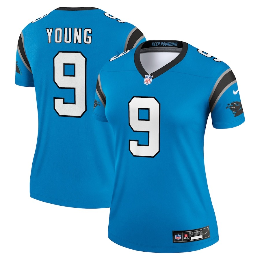Women's Carolina Panthers Bryce Young Nike Blue  Legend Jersey