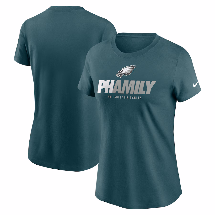 Women's Philadelphia Eagles Nike Midnight Green Hometown Local Pack T-Shirt