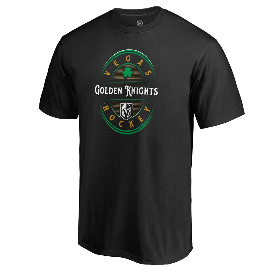 Men's Vegas Golden Knights Black St. Patrick's Day Forever Lucky T-Shirt