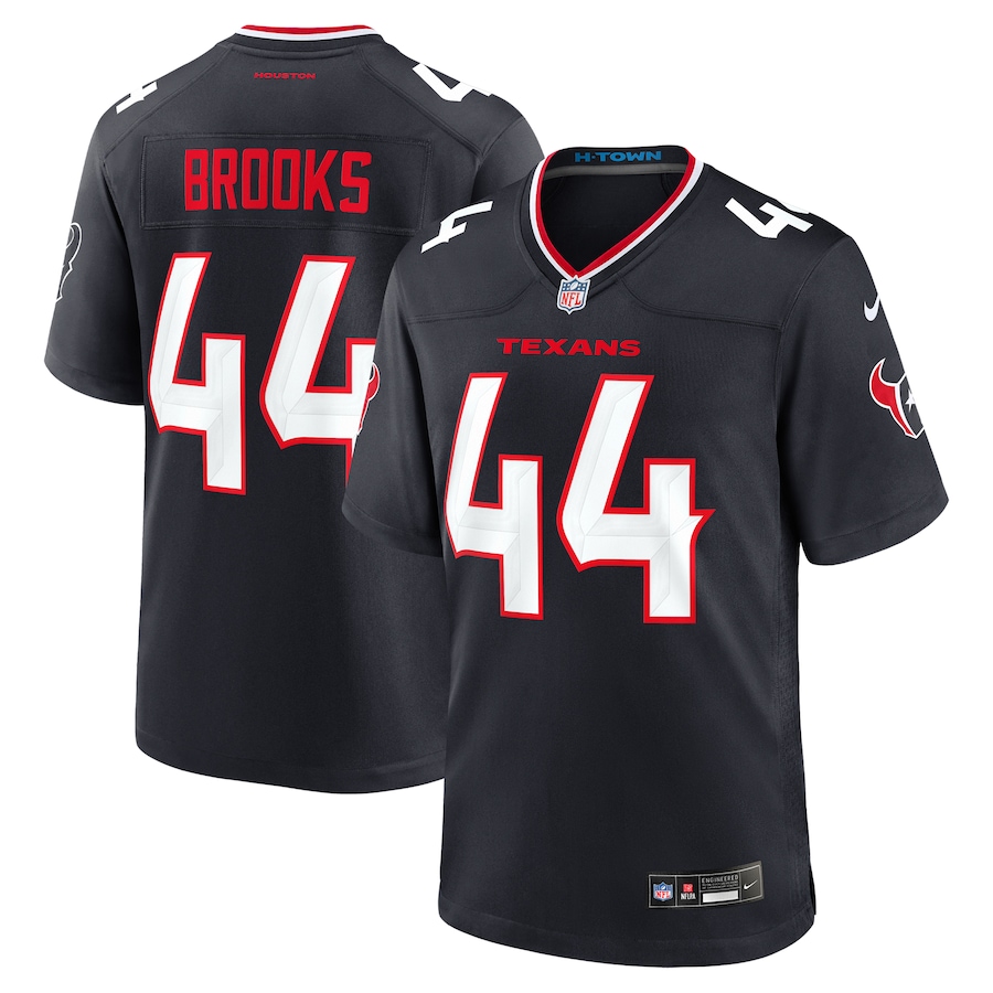 Men's Houston Texans British Brooks Nike Navy Team Game Jersey