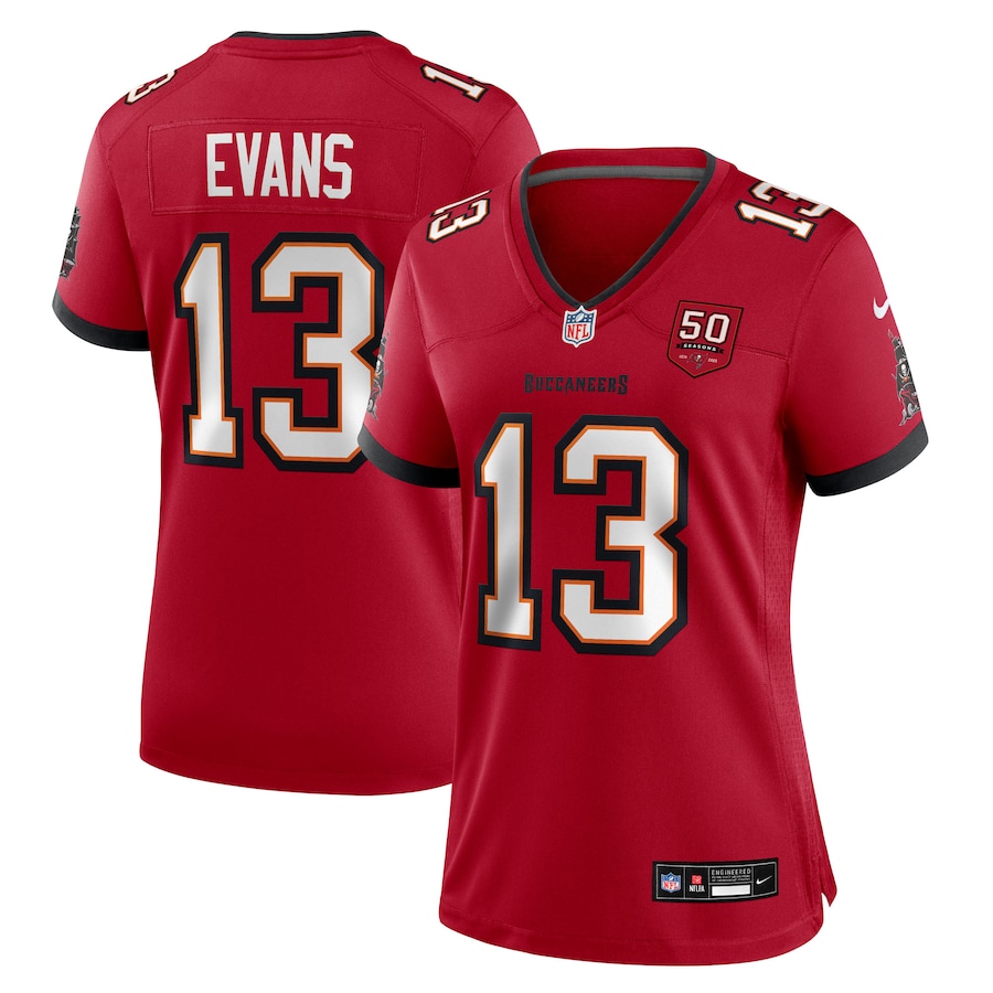 Women's Tampa Bay Buccaneers Mike Evans Nike Red 50th Anniversary Game Jersey