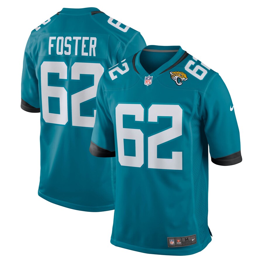Men's Jacksonville Jaguars Javon Foster Nike Teal Team Game Jersey