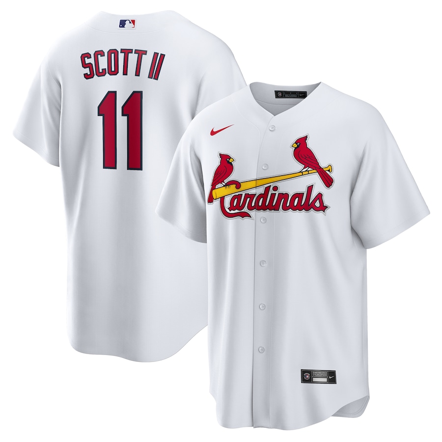 Men's St. Louis Cardinals Victor Scott II Nike White Home Replica Jersey