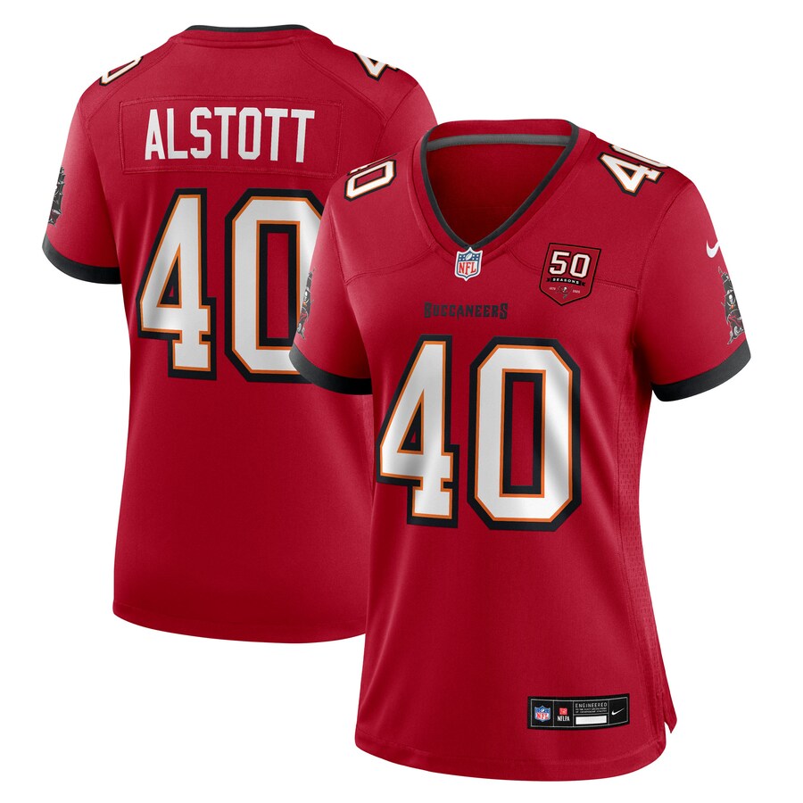 Women's Tampa Bay Buccaneers Mike Alstott Nike Red 50th Anniversary Game Jersey
