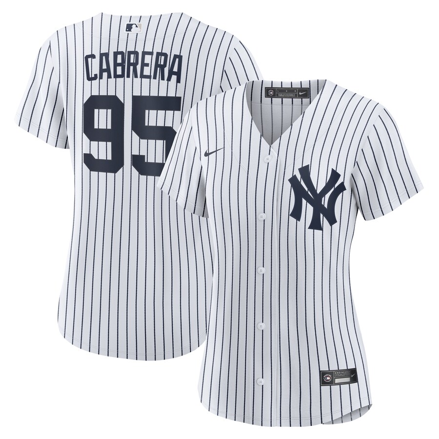 Women's New York Yankees Oswaldo Cabrera Nike White Home Replica Jersey