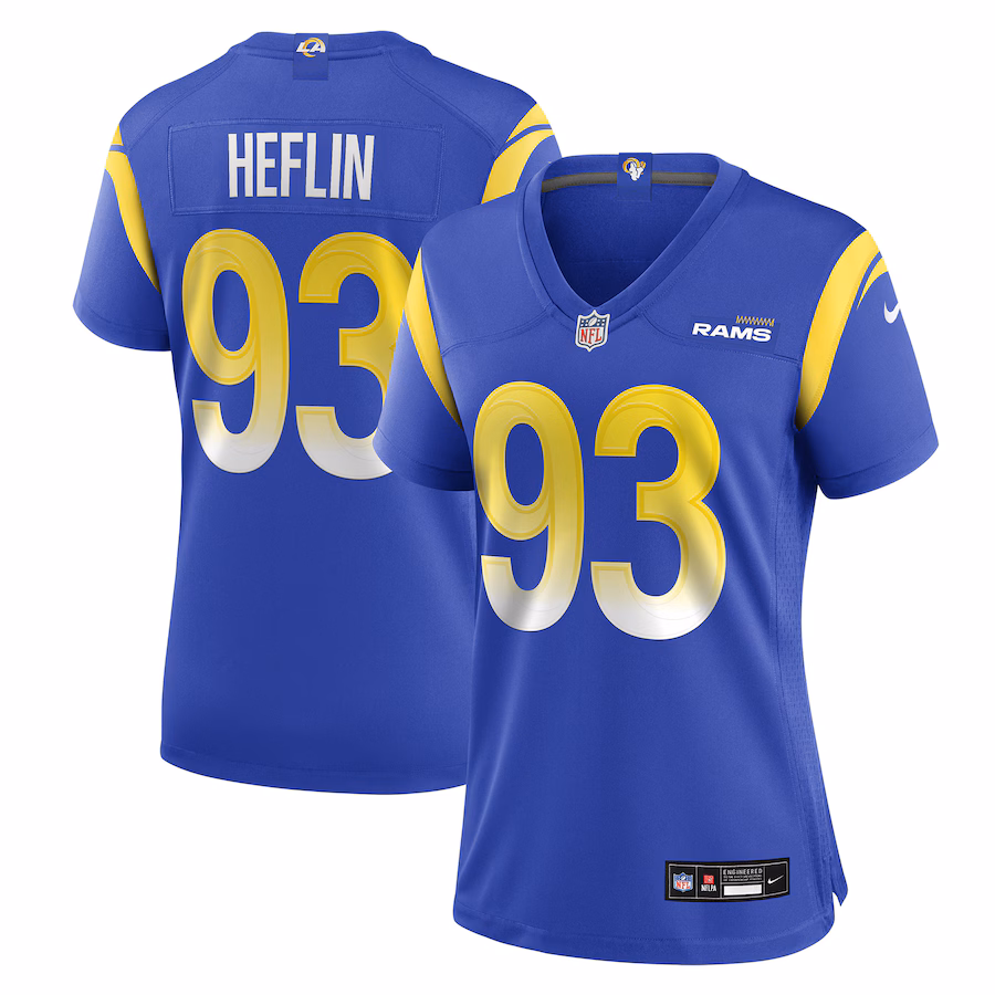 Women's Los Angeles Rams Jack Heflin Nike Royal Team Game Jersey