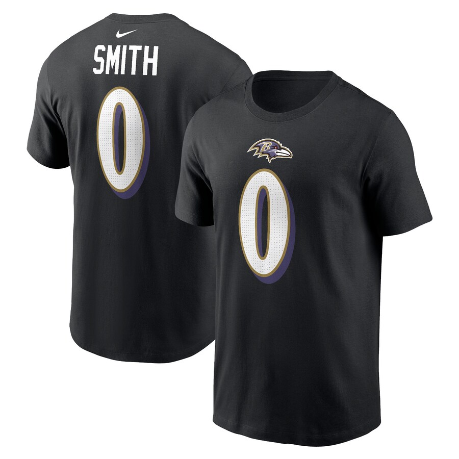 Men's Baltimore Ravens Roquan Smith Nike Black Player Name & Number T-Shirt