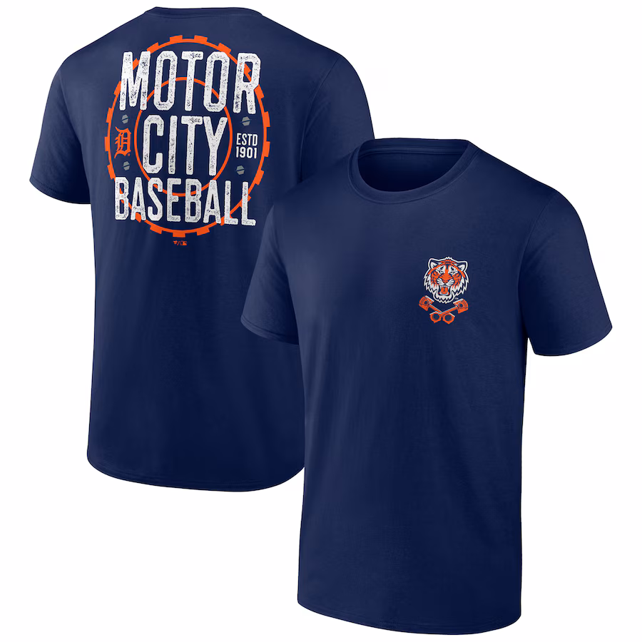 Men's Detroit Tigers Navy Bring It Motor City T-Shirt